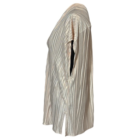 Pants Store Adrienne V-Neck Pleated Women's Top Size Medium Festive - Picture 2 of 7